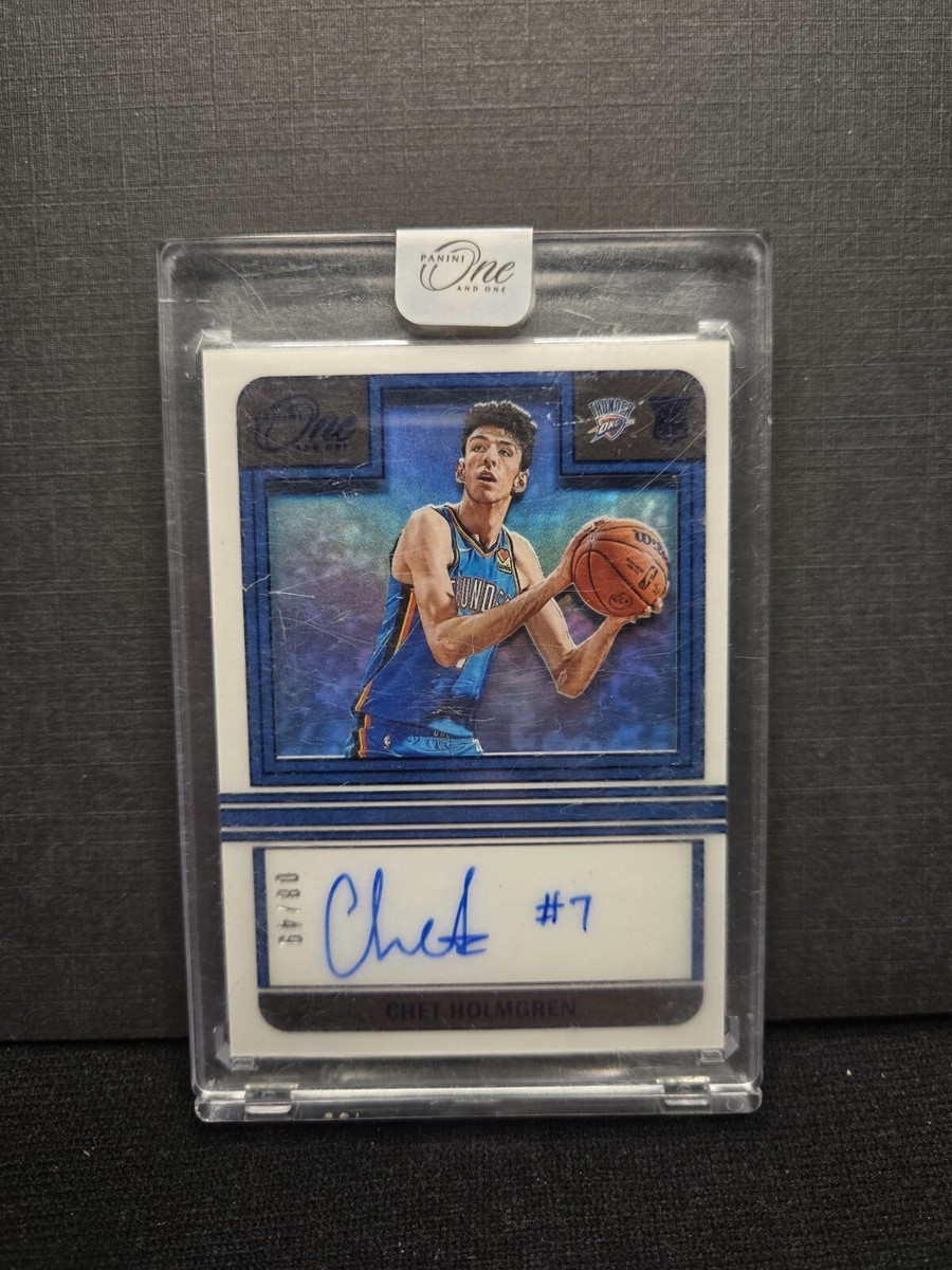 2022-23 Panini One & One Chet Holmgren Blue Rookie Auto /49 Sealed 