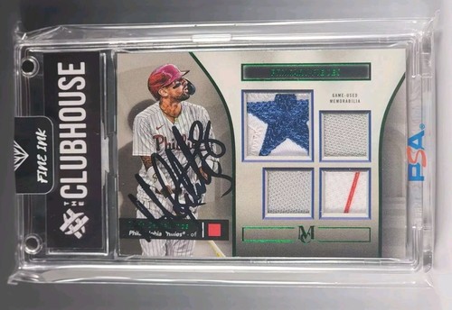 Nick Castellanos 2024 Topps Museum Collection Game Used Jersey 1/1 AUTO FINE INK