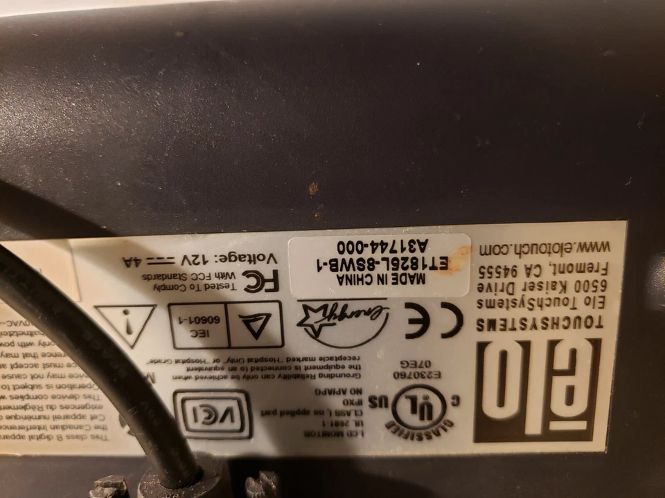 Elo ET1825L 18" Serial Touchscreen Monitor Serviced, Fitted LED Backlight - Image 4 of 4