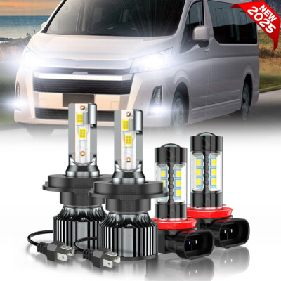 for Toyota HiAce 2006-2020 Combo LED Headlight High/Low Beam + Fog