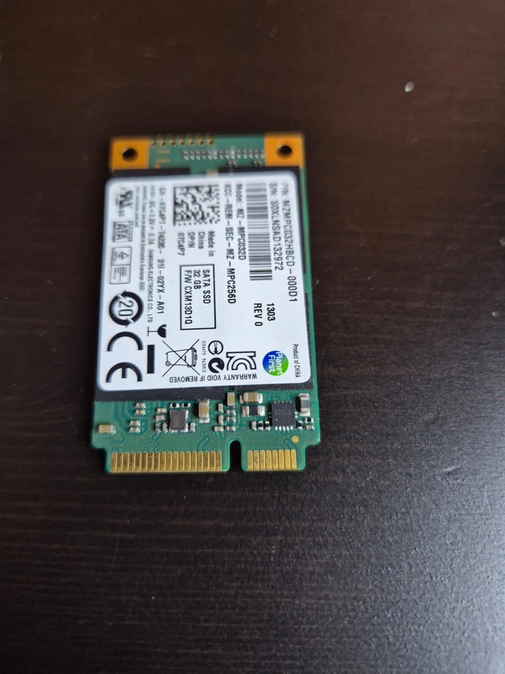 Samsung 32GB m/SATA MZ-MPC0320/0H1 HP 680404-001 P/N:MZMPC032HBCD-000H1 Tested - Image 2 of 3