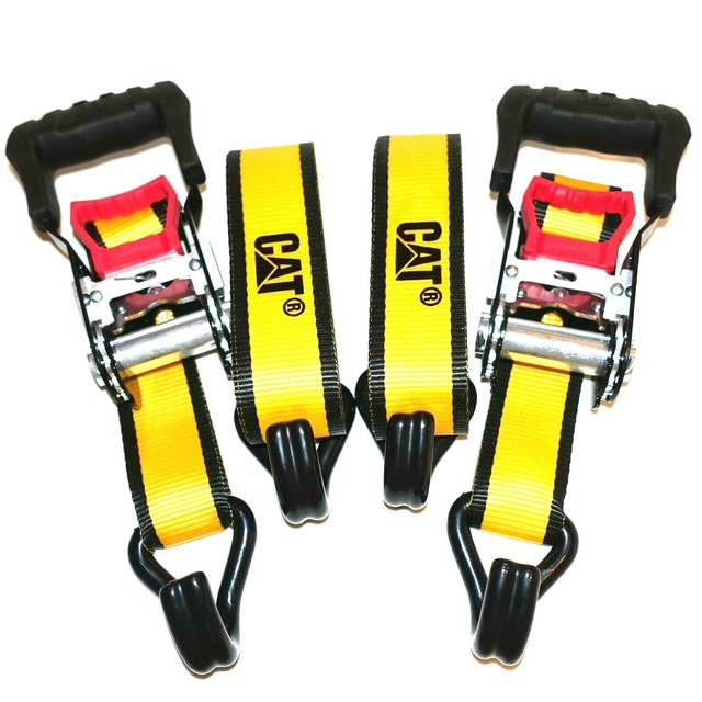 CAT Branded Caterpillar Heavy Duty 4pc Ratchet Tie Down Straps 1.5"w X16ft L. for sale online eBay
