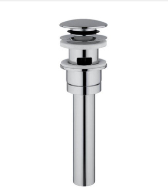 Crosswater US-BSW0103V PushButton Drain Fitting w/overflow, Made In Italy 1 1/4