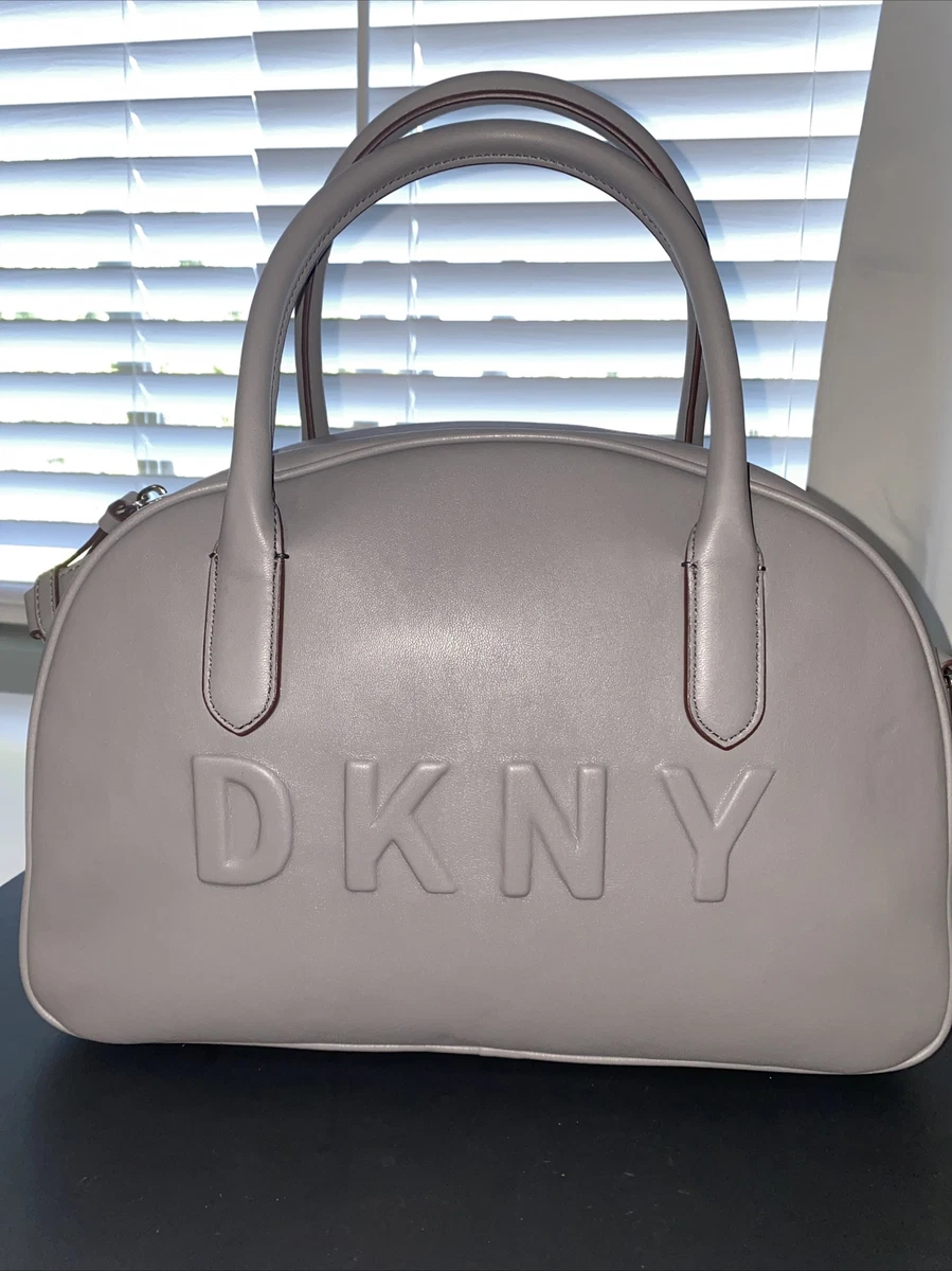 DKNY Womens Tilly Mini Dome Crossbody Bag Gray 