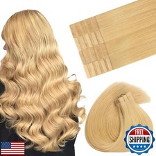MAXITA Human Hair Tape in Extensions, Tape in Hair Extensions Real Human Hair