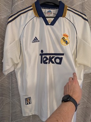 Authentic Adidas Real Madrid 1999/00 TEKA Home Soccer Jersey Men's