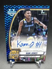 2024-25 Bowman U Chrome KAM JONES Black & Blue Stealth Refractor Auto #81/100