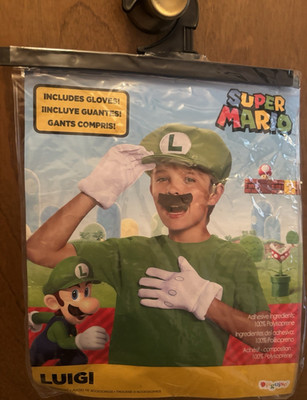 Disguise Super Mario and Luigi Costumes Accessory Kit with Gloves