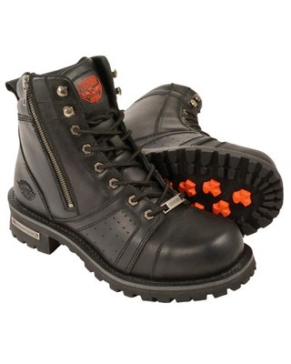 Milwaukee Leather Men's Lace To Toe Boot - Round Toe - MBM9000
