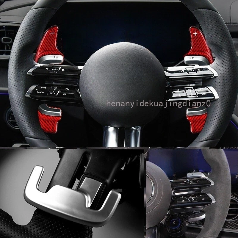 适用于梅赛德斯奔驰 AMG E53 GT CLS 真碳纤维方向盘桨变速器 — 第 4/4 张图片