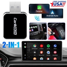 Wireless CarPlay Android Auto Adapter Dongle for Factory Wired OEM Cars USB Plug