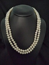 Vintage Double Strand 7mm Cultured Pearls 16" -18" - 60.1 g