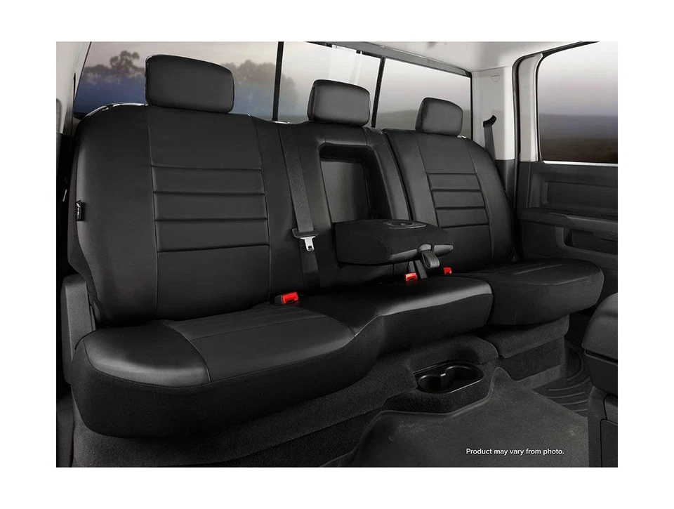 Fia Leather Lite Custom Seat Covers Second Row Black FIA-SL62-14 BLK/BLK Foto 2 de 4