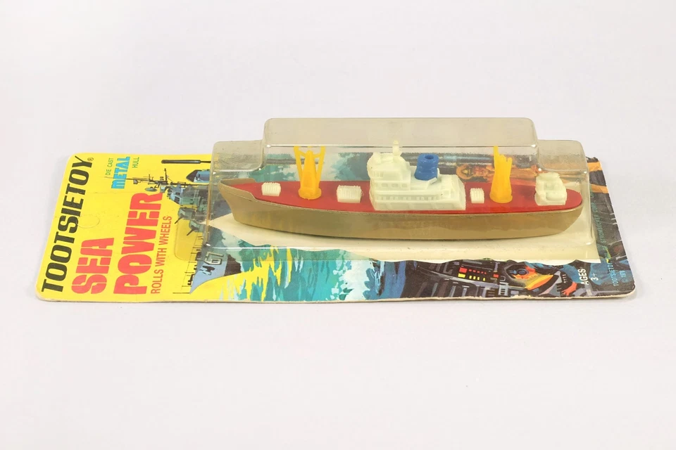 TootsieToy Sea Power 1978 barco de juguete fundido a presión vintage - como nuevo en paquete Foto 2 de 4