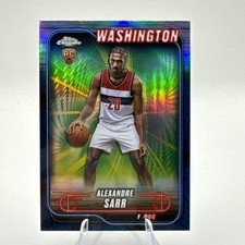 ALEXANDRE SARR 2024-25 Topps Chrome Refractor RC #136 Washington Wizards