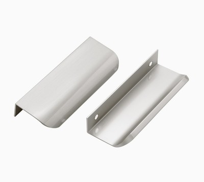 30 Pack Cabinet Handles Finger Edge Pulls 102mm/4 inch Silver Drawer Edge Pulls