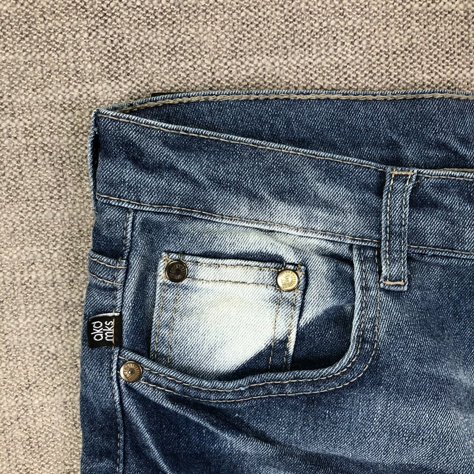 Shorts Akedemiks masculino 16 azul denim estampa estrela cintura média desgastado lavagem média - Imagem 2 de 4