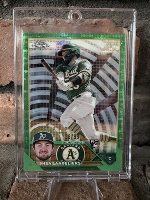 Topps 2023 WBC ヌートバー 99シリ 📈 2023 Topps Chrome - Green Sonar Refractor #175 Shea Langeliers