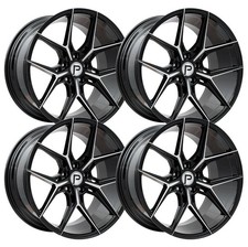(Set-4) Pinnacle P204 22X10.5 5x112 Black Milled 40mm Wheels Rims 22 Inch