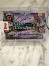Topps 2025 Cosmic Chrome Star Clusters James Wood Dylan Crews Dual Auto /10