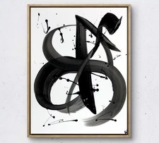 Original painting  14X11 Gallery Paper abstract monochromatic acrylic home art