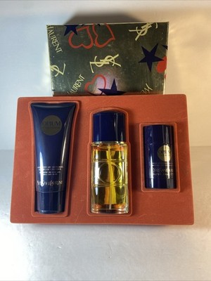 Vtg YSL OPIUM SET EDT SPRAY 3.3 oz/ Shower Gel 6.6oz/ Deodorant 2.6 oz