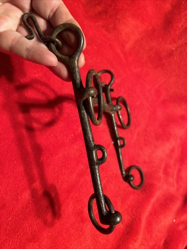 6 Antique Vintage early Western Horse Bits & 2 Antique English Stirrups/Irons - 第 4/24 張圖片