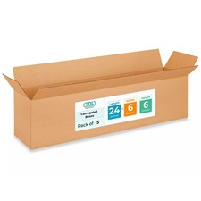 Long Moving Shipping Boxes 5-pack Extra Strength 200 lb Corrugated Usa Made