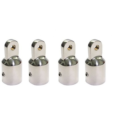  4 stücke Edelstahl Bimini-Rohr Eye End-Fitting Baldachin-Tube-Ende für Marine