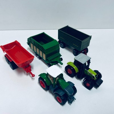 SIKU Farmer - 2 x Traktor + 3 x Anhänger - Kleine Modelle - GUT   #3850
