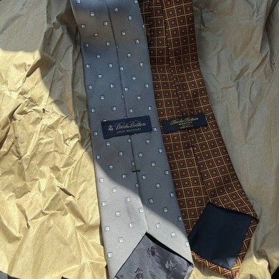 Brooks Brothers Makers Tie & Stain Resistant Tie - Pair Of 2 Geometric Ties