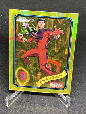 Shang-Chi 2025 Topps Chrome Marvel Yellow Lava Refractor Blaster Exclusive #159