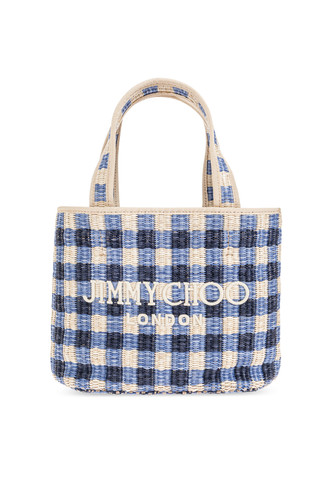 JIMMY CHOO Blue Beach Mini Tote Bag New & Authentic