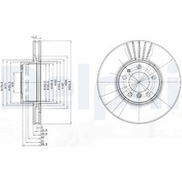 2X Bremsscheibe Delphi BG670 FüR BMW E39 E31 E38 8Er 5Er 7Er E32 Touring 535 540