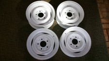 1961-1991 Ford 2wd Truck Van 4 Powder Coated 15x5.5 Steel Wheels 5x5.5 Lugs 1961-1991 Ford 2wd Truck Van 4 Powder Coated 15x5.5 Steel Wheels 5x5.5 Lugs