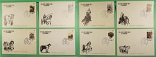 DR WHO 1979 POLAND 8 FDC HORSE CACHET COMBO R21921