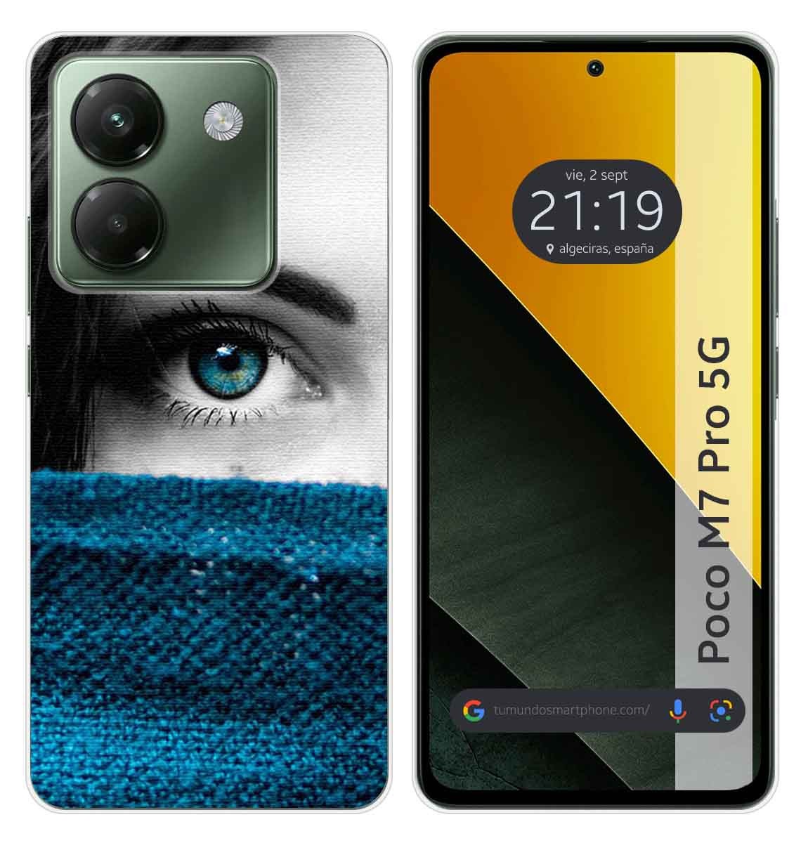 Custodia In Silicone Per Xiaomi Poco M7 Pro 5G Design Occhio Disegni