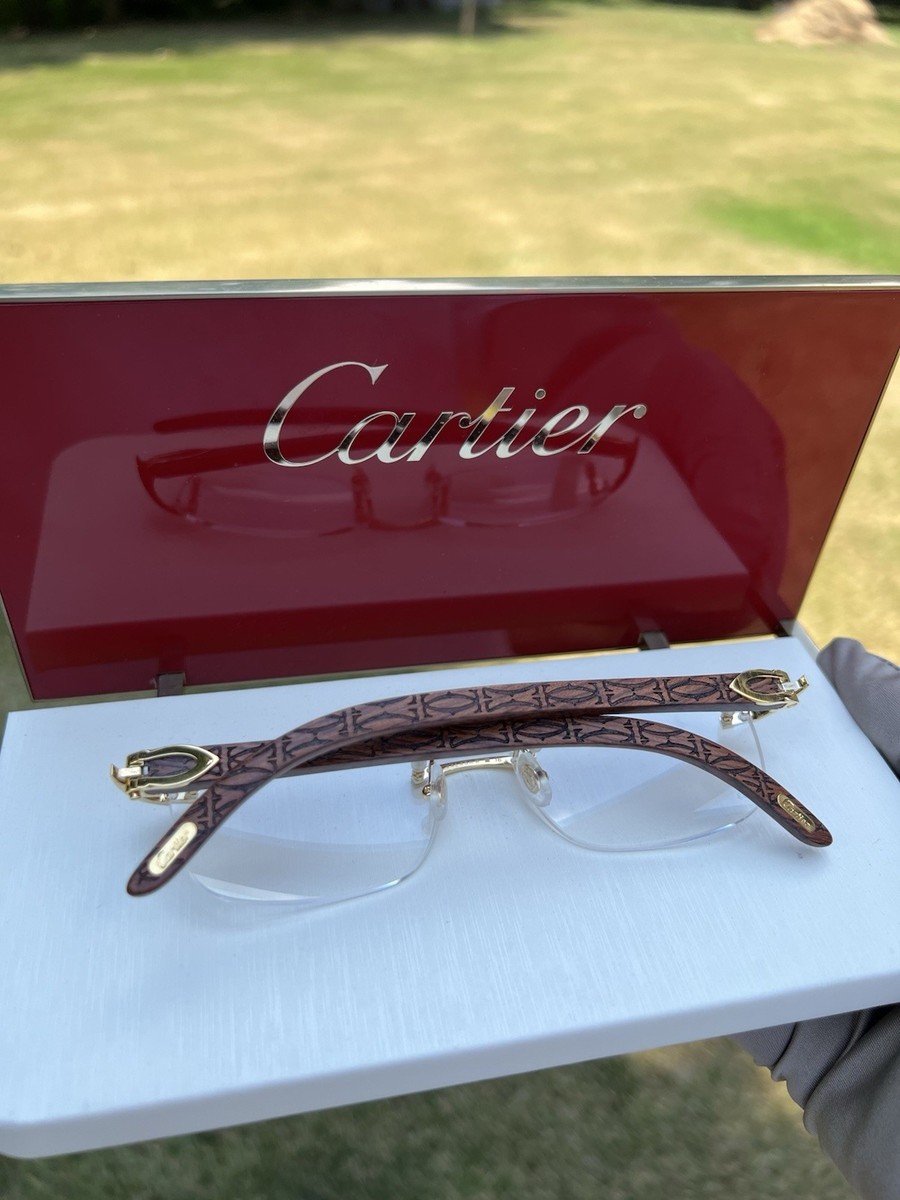 Cartier C Decor Eyeglasses Sunglasses Double C Logo Bubinga  display picture 1
