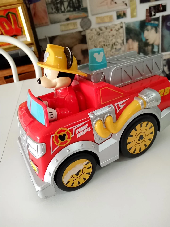 2020 Disney Mickey Mouse Junior Fire Truck RC No Remote Control & Untested As-Is - Image 3 of 4