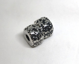 Lotto set 2 autentici PANDORA argento sterling FIORE CLIP #790533