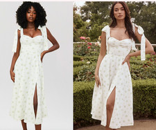 House Of cb Alicia Ivory Floral Midi Sundress Size S