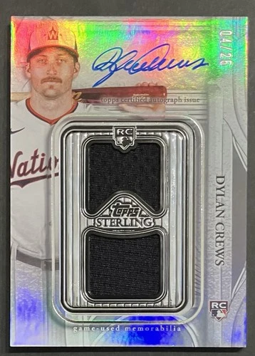 2025 Topps Sterling #SDBA-DC Dylan Crews Dual Rookie Patch Auto RPA /25