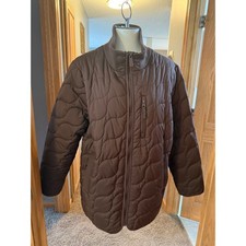 Modern Supply by Sanctuary Quilted Brown Zipper Pocket Jacket XL
