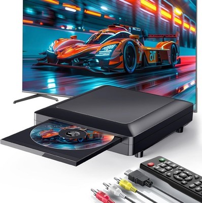 DVD Player for TV with HDMI AV Output, USB Input, HD1080P DVD CD Player,