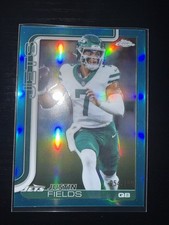 2025 Topps Chrome Blue Justin Fields New York Jets #237 /199 NFL Football Card