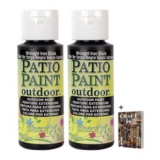 Patio Paints Weatherproof Wrought Iron Acrylic Paint 2 Pack 2oz Concrete Wood