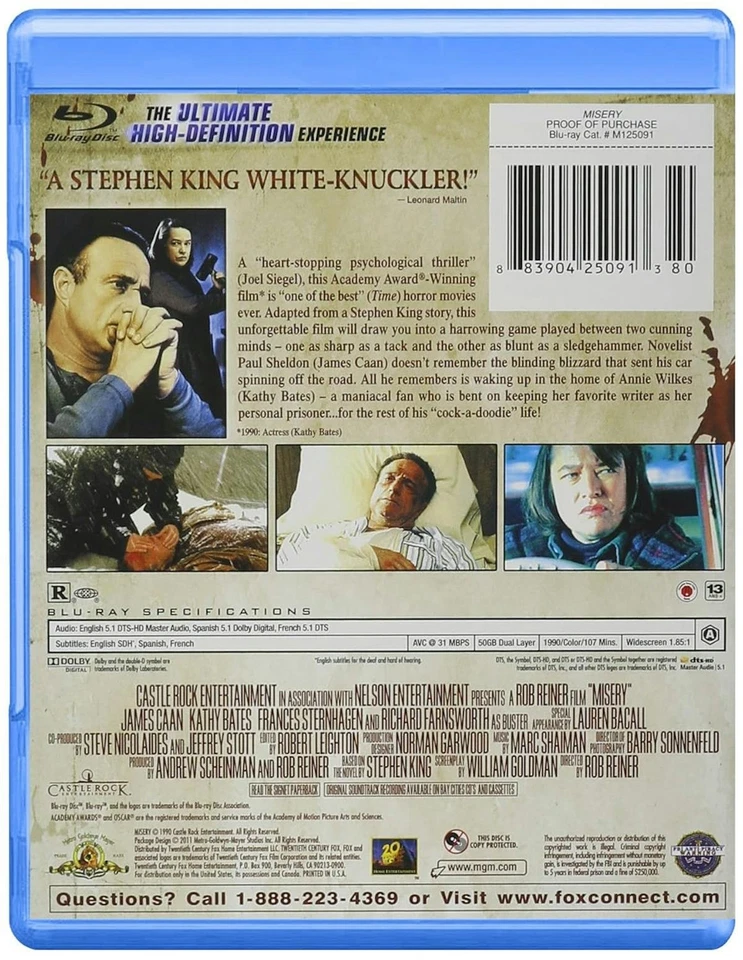 Misery Blu-ray NEW Foto 3 de 3
