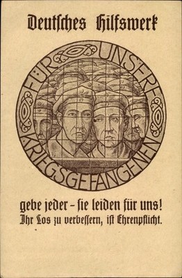 Künstler Ak Deutsches Hilfswerk für unsere Kriegsgefangene, Gebe... - 10627484