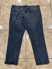 Mens 40X30 Lee Extreme Motion MVP Jeans Straight Fit Tapered Leg Stretch Denim