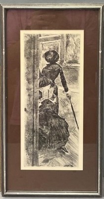 Edgar Degas'  Au Louvre: La Peinture (Mary Cassatt) : Triton Press Collotype